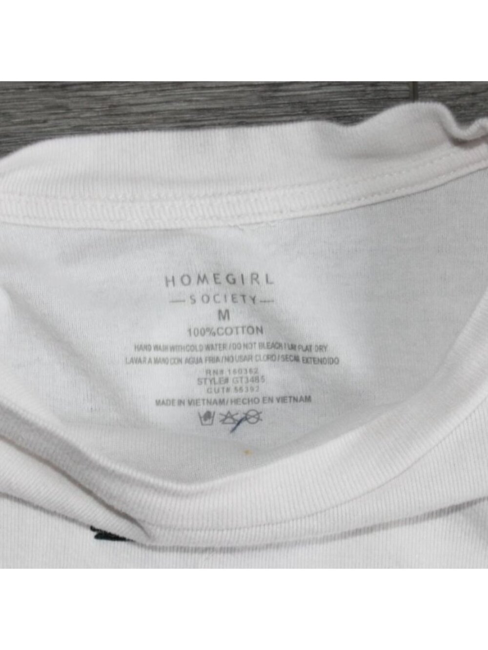 Homegirl Society Womens Cropped 'Car' Graphic T-Shirt-White-Size Medium-GUC - Picture 6 of 7